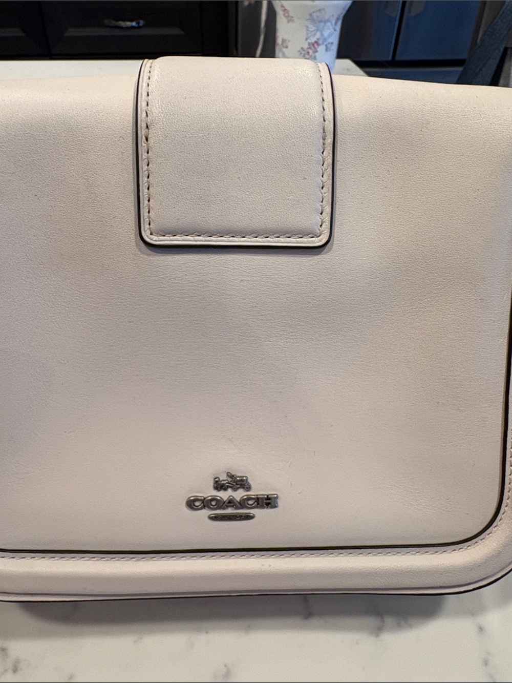 Coach Cream Leather Studded Crossbody Shoulder Bag - Picture 4 of 15